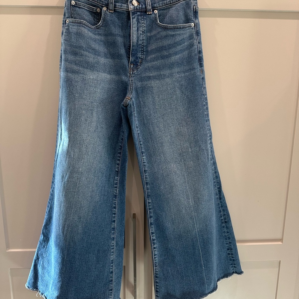 Madewell Blue Flare Wide-Leg Jeans